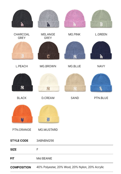 [TWS Pick] MLB New Jelly Mid Beanie