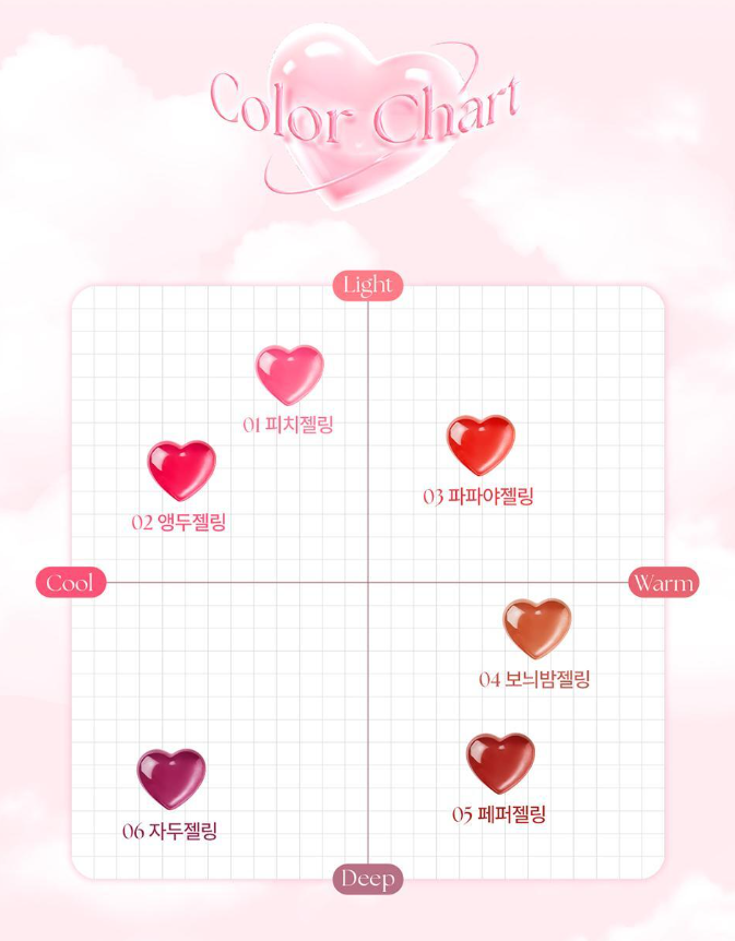 [Built-in Silicone Brush] YNM Heart Jelling Lip Tint
