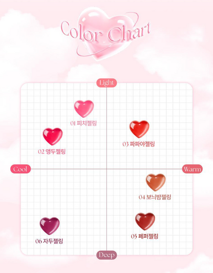 [Built-in Silicone Brush] YNM Heart Jelling Lip Tint
