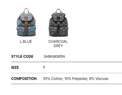 MLB Classic Monogram Vintage Denim Backpack