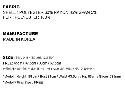 Gila Archive Fur Collar Graphic Knit Zip-Up