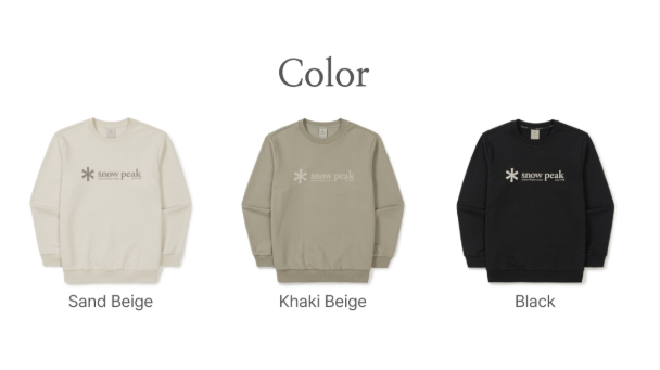 [Bts V Pick] Snow Peak Big Logo Sweatshirt