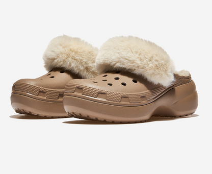 [Ive Gaeul & Leeseo Pick] Crocs Classic Platform Fuzz Lined Clog