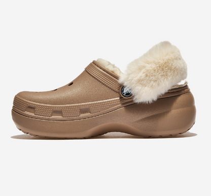 [Ive Gaeul & Leeseo Pick] Crocs Classic Platform Fuzz Lined Clog