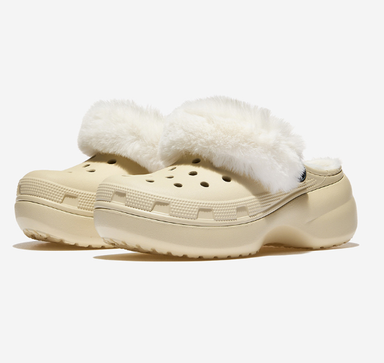 [Ive Gaeul & Leeseo Pick] Crocs Classic Platform Fuzz Lined Clog