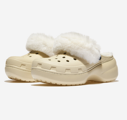 [Ive Gaeul & Leeseo Pick] Crocs Classic Platform Fuzz Lined Clog