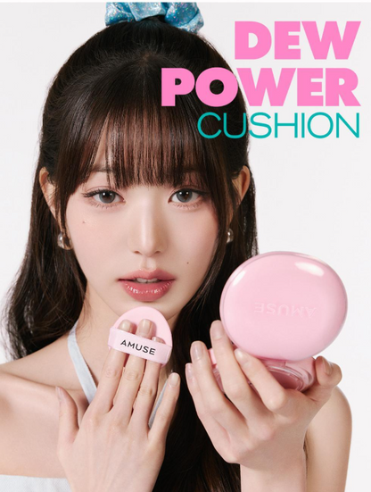 [Ive Wonyoung Pick] Amuse Dew Power Vegan Cushion SPF50+ PA++++  (Product + Refill)
