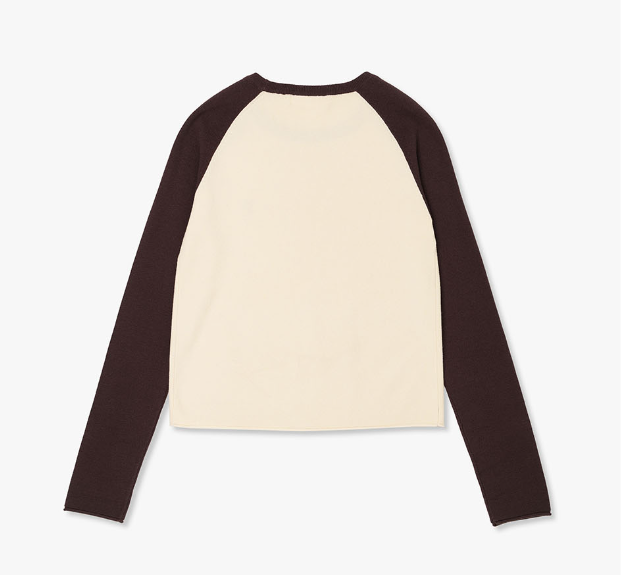 [Kiss Of Life Julie] Plac Women Slim Raglan Logo Knit Top