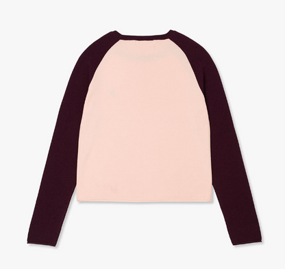 [Kiss Of Life Julie] Plac Women Slim Raglan Logo Knit Top