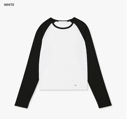 [Kiss Of Life Natty] Plac Women Split Line Long Sleeve T-Shirt