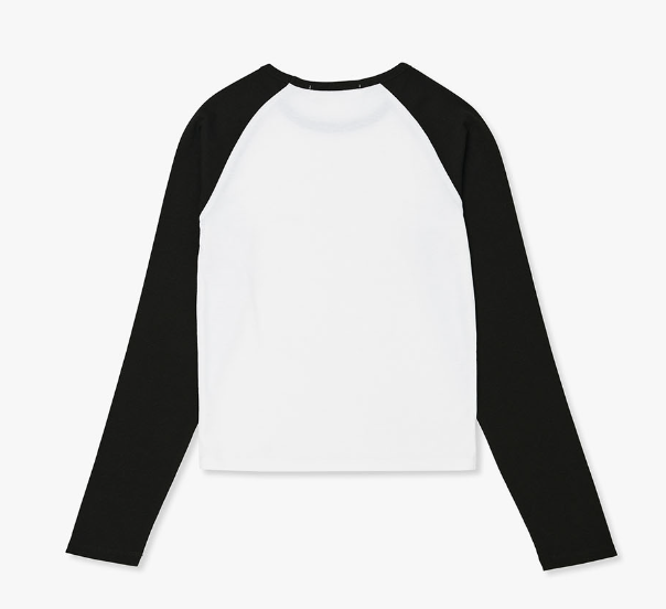 [Kiss Of Life Natty] Plac Women Split Line Long Sleeve T-Shirt