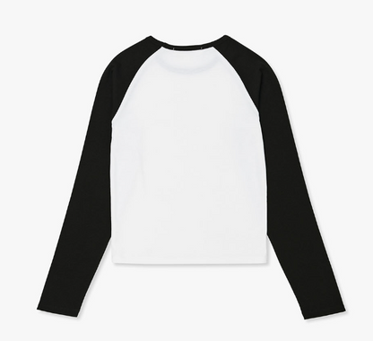 [Kiss Of Life Natty] Plac Women Split Line Long Sleeve T-Shirt