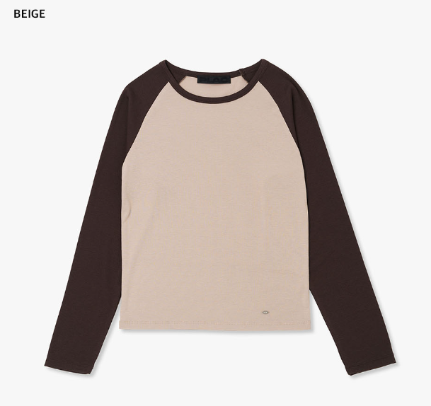 [Kiss Of Life Natty] Plac Women Split Line Long Sleeve T-Shirt