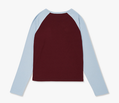 [Kiss Of Life Natty] Plac Women Split Line Long Sleeve T-Shirt