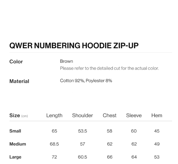 [Qwer X Ames] Qwer Numbering Hoodie Zip-Up