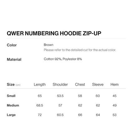 [Qwer X Ames] Qwer Numbering Hoodie Zip-Up