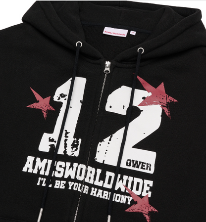 [Qwer X Ames] Qwer Numbering Hoodie Zip-Up