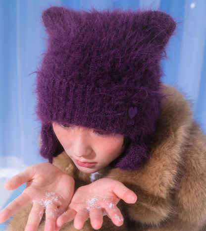 JOSEPH&STACEY Lucky JAS Earflap Cat Beanie