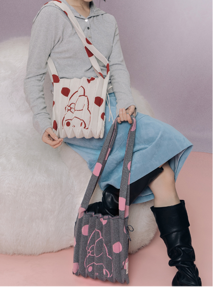 JOSEPH&STACEY X  Sanrio Lucky Pleats Knit Crossbody M Dot My Melody