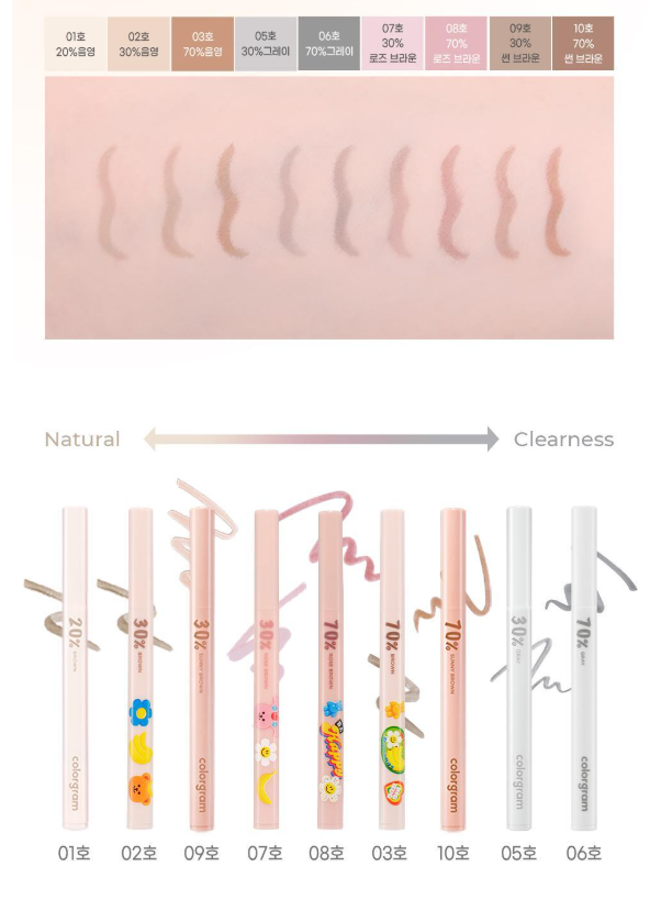 [Wiggle Wiggle Collaboration] Colorgram Shade Re-Forming Brush Liner Double Set