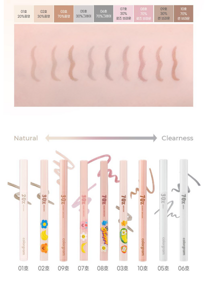 [Wiggle Wiggle Collaboration] Colorgram Shade Re-Forming Brush Liner Double Set