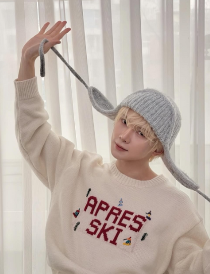 [Ateez Yeosang Worn] Marithé et François Girbaud Classic Logo Earflaf Beanie