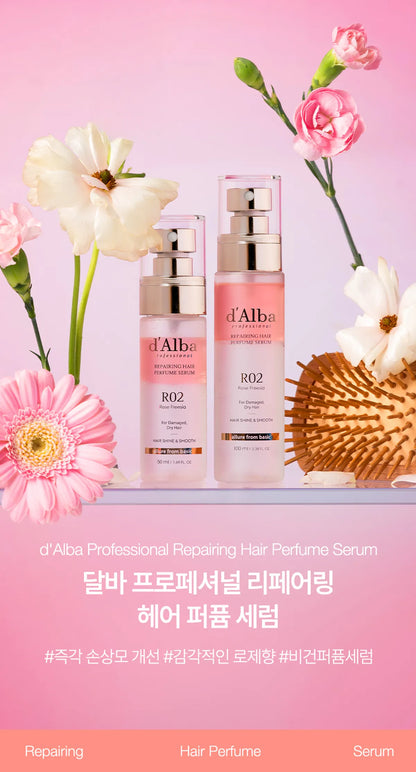 D'Alba Professional Repairing Hair Perfume Serum Rose Freesia 50ml