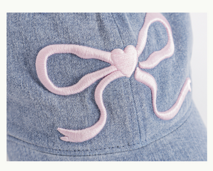 [Ive Wonyoung & Red Velvet Joy Worn] Ronron Heart Ribbon Ball cap