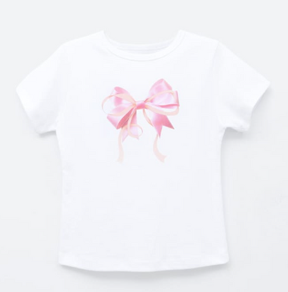 [Blackpink Jennie Worn] Ronron Double Ribbon Slim Crop T-Shirt