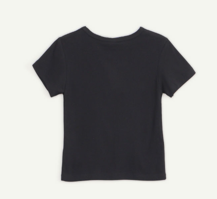 [Blackpink Jennie Worn] Ronron Double Ribbon Slim Crop T-Shirt