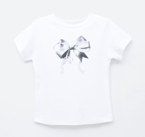 [Blackpink Jennie Worn] Ronron Double Ribbon Slim Crop T-Shirt