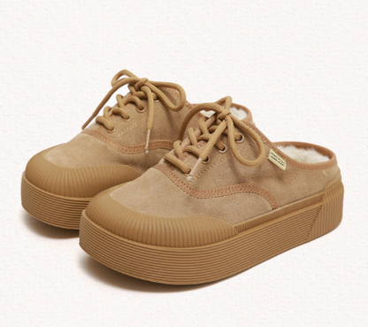 Macmoc Ddubi Cowhide Winter Mule Slider 3.5cm