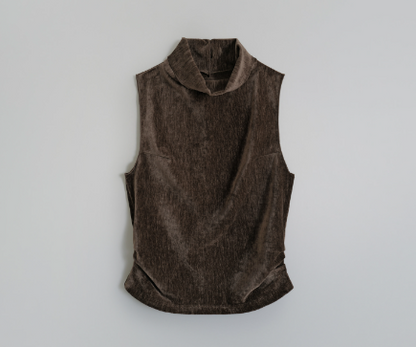 Andneeds Velour High-Neck Sleeveless