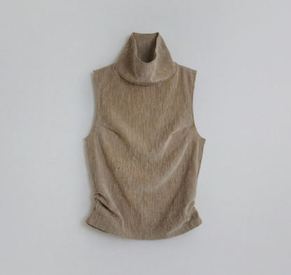 Andneeds Velour High-Neck Sleeveless