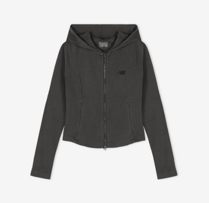 [Aespa Winter Pick] 26SS New Balance Women Soft Fresh Golji Two-Way Zip-Up Hoodie (Slim Fit)