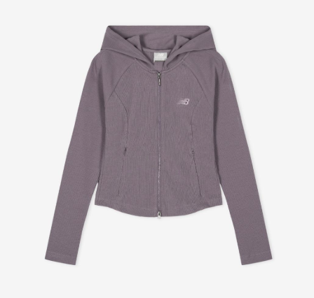 [Aespa Winter Pick] 26SS New Balance Women Soft Fresh Golji Two-Way Zip-Up Hoodie (Slim Fit)