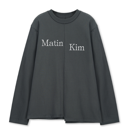 [Ive Liz Pick] Matin Kim Asymmetric Logo Top
