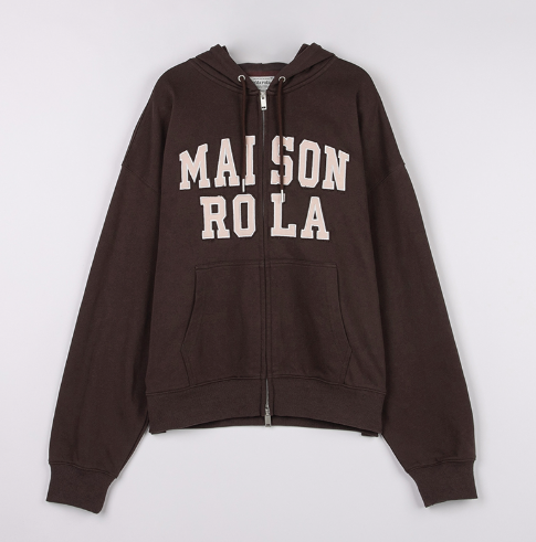 [Ive Wonyoung Pick] 26SS RolaRola Maison De Rola Patchwork Campus Hood Zip-Up