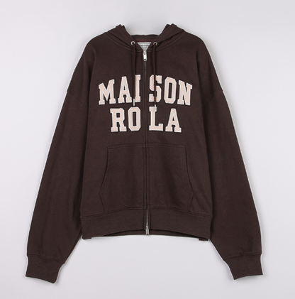 [Ive Wonyoung Pick] 26SS RolaRola Maison De Rola Patchwork Campus Hood Zip-Up