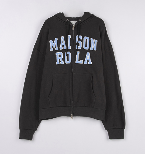 [Ive Wonyoung Pick] 26SS RolaRola Maison De Rola Patchwork Campus Hood Zip-Up