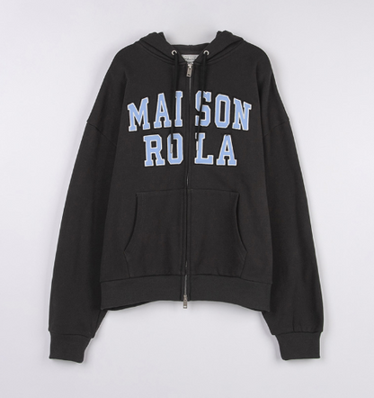 [Ive Wonyoung Pick] 26SS RolaRola Maison De Rola Patchwork Campus Hood Zip-Up