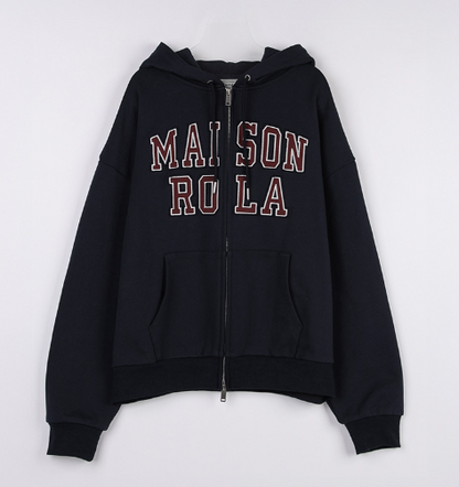 [Ive Wonyoung Pick] 26SS RolaRola Maison De Rola Patchwork Campus Hood Zip-Up