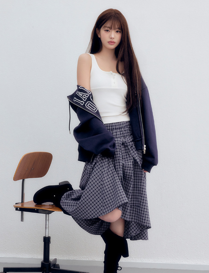 [Ive Wonyoung Pick] 26SS RolaRola Maison De Rola Patchwork Campus Hood Zip-Up