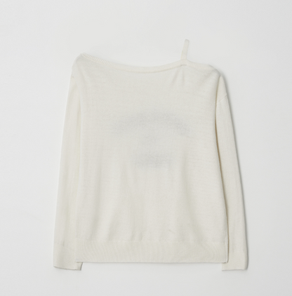 [Ive Wonyoung Pick] 26SS RolaRola Maison De Rola Embroidery Off Shoulder Knit
