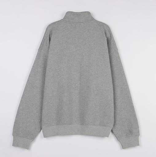 [Ive Wonyoung Worn] 26SS RolaRola Maison De Rola Embroidery Half Zip-Up Melange Gray