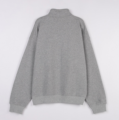 [Ive Wonyoung Worn] 26SS RolaRola Maison De Rola Embroidery Half Zip-Up Melange Gray