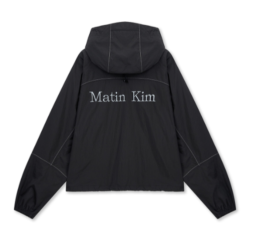 [Aespa Ningning Worn] Matin Kim Cropped Back Logo Hoody Wind Breaker