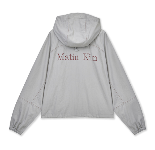 [Aespa Ningning Worn] Matin Kim Cropped Back Logo Hoody Wind Breaker