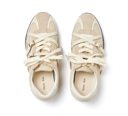 Matin Kim Cross Strap Suede Block Sneakers