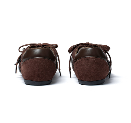 Matin Kim Cross Strap Suede Block Sneakers